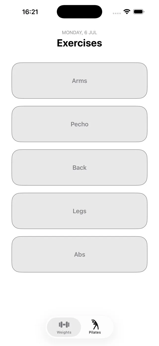 Exercises app: Catalog home